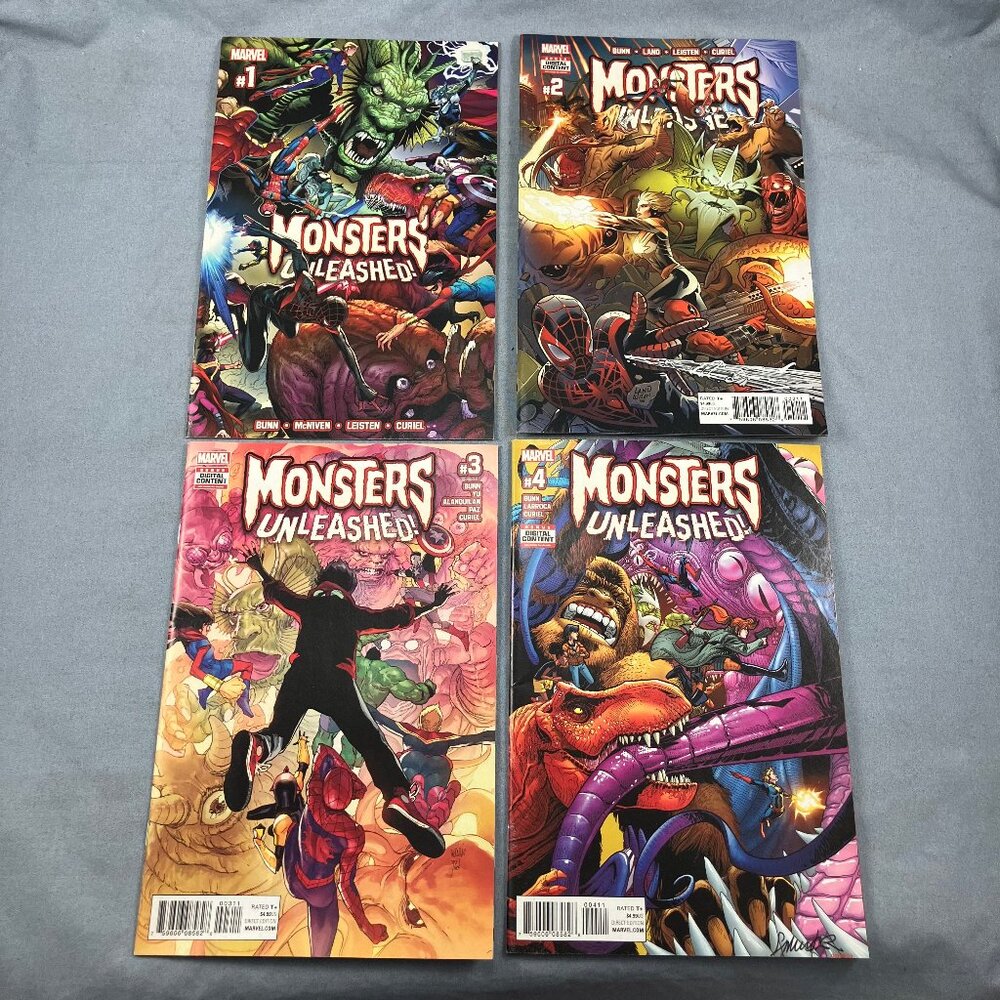 Monsters Unleashed Marvel 2017 Comic Book Lot 4 Issues #1 2 3 4